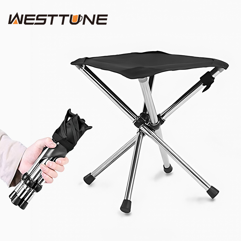 Woodworking Outdoor Furniture - WESTTUNE Draagbare opvouwbare kruk Lichtgewicht roestvrijstalen