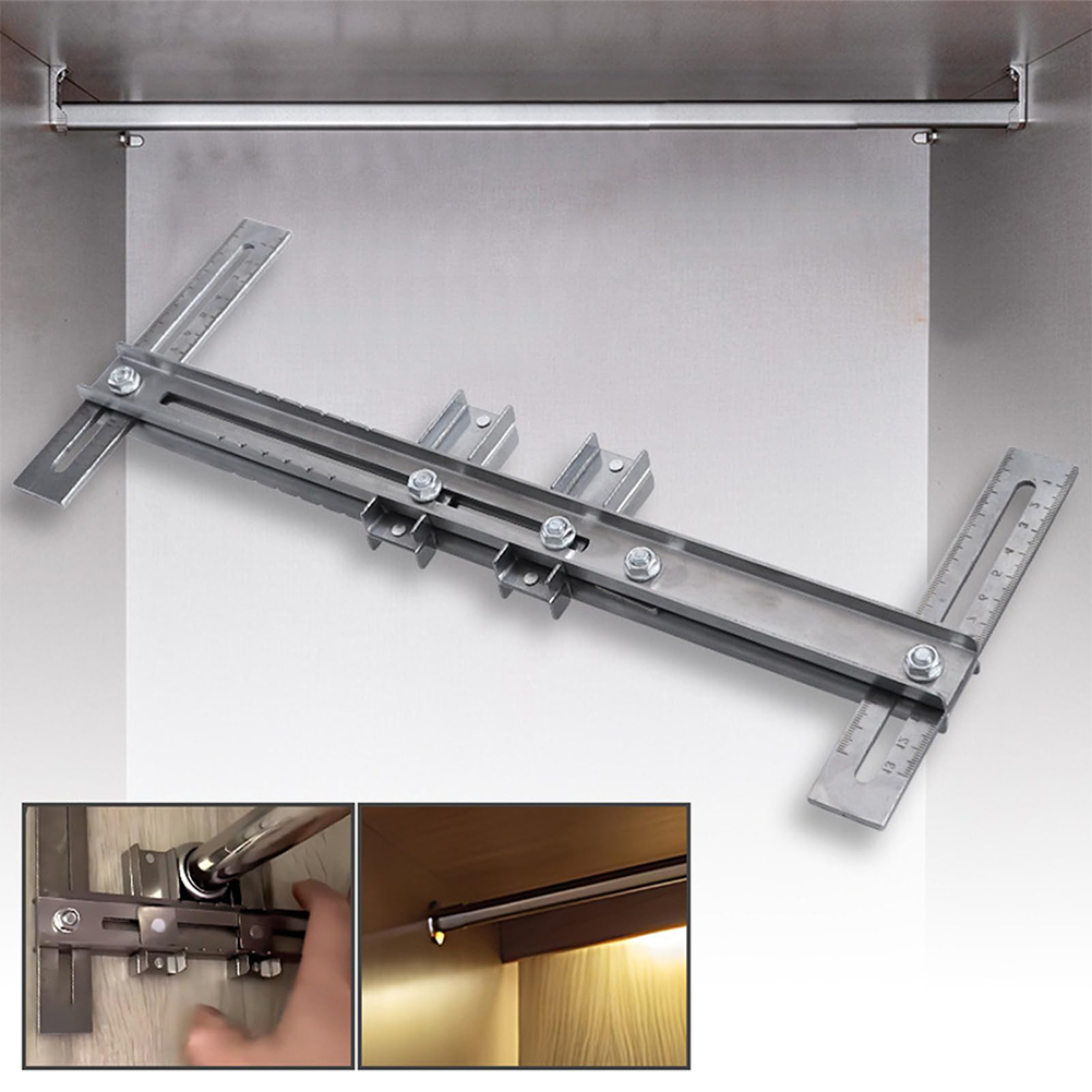 Woodworking Easy Projects - Instelbaar positioneerbaar kledingkastinstallatiegereedschap voor doe-het-zelf-projecten Dubbelzijdige