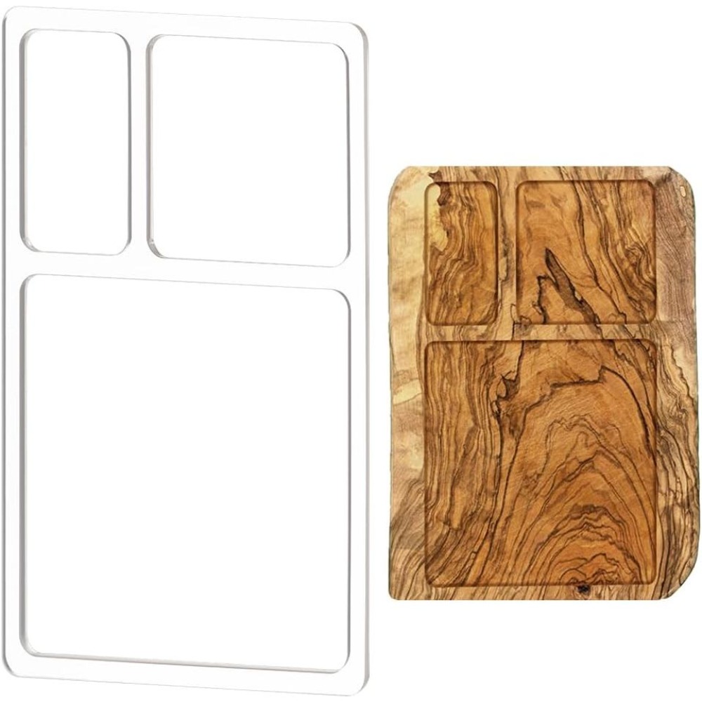 Woodworking Router Templates - 3-delige Valet Tray Router sjablonen rechthoekig