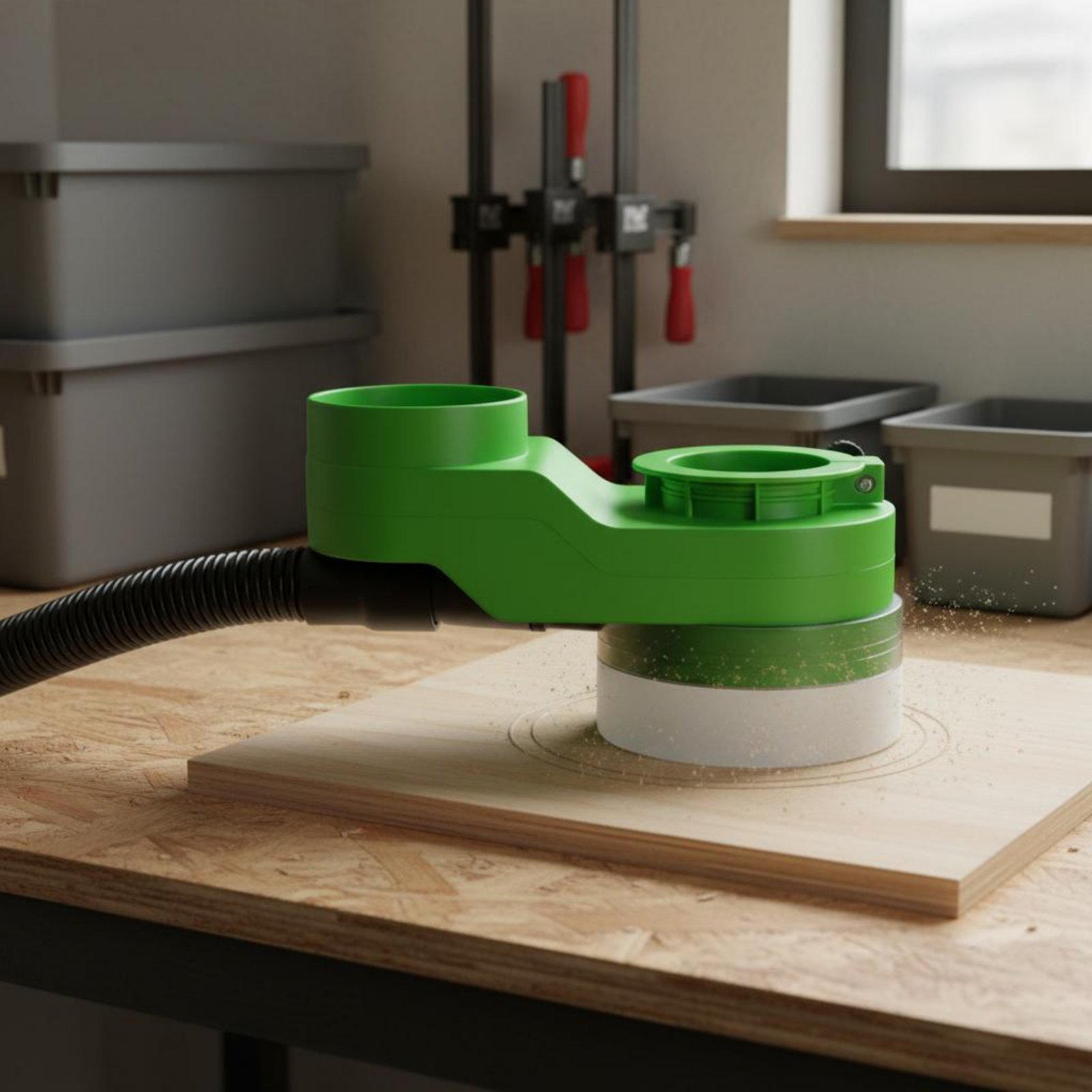 Woodworking Industries - Spindelstofkap Schone snijmachine Zuigkap Industrieel accessoire
