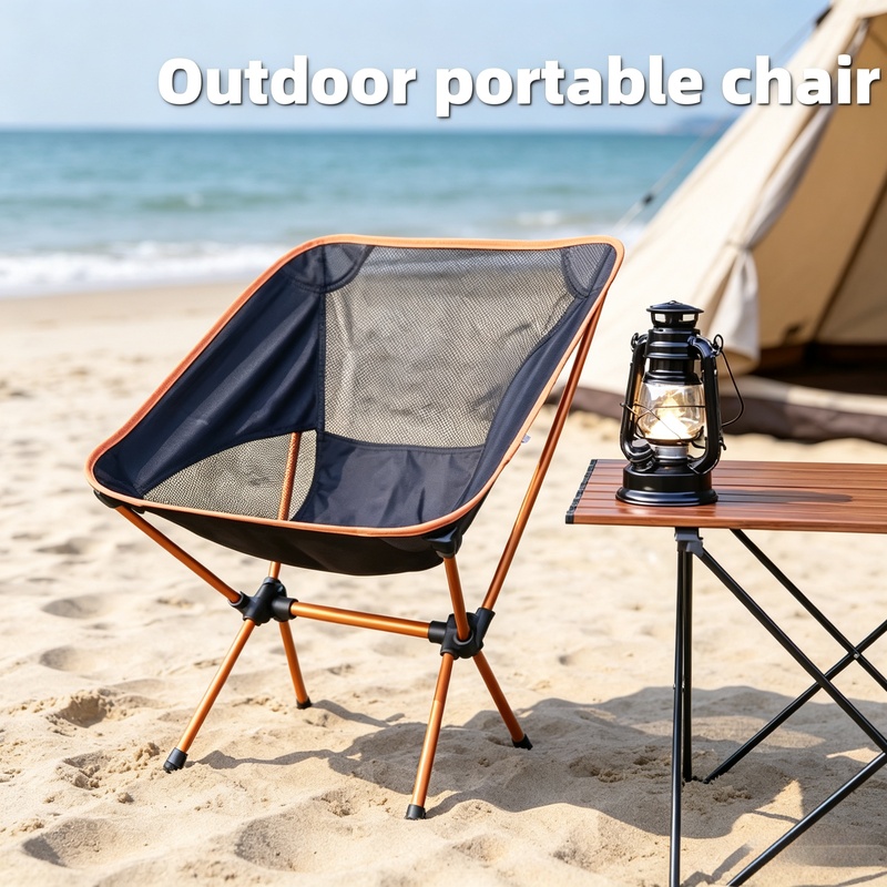 Woodworking Outdoor Furniture - Ultralichte aluminiumlegering maanstoel camping opvouwbare draagbare