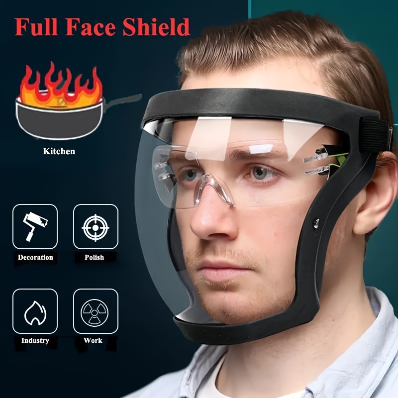 Woodworking Face Shield - Volledig transparant beschermingsmasker met verstelbare gesp