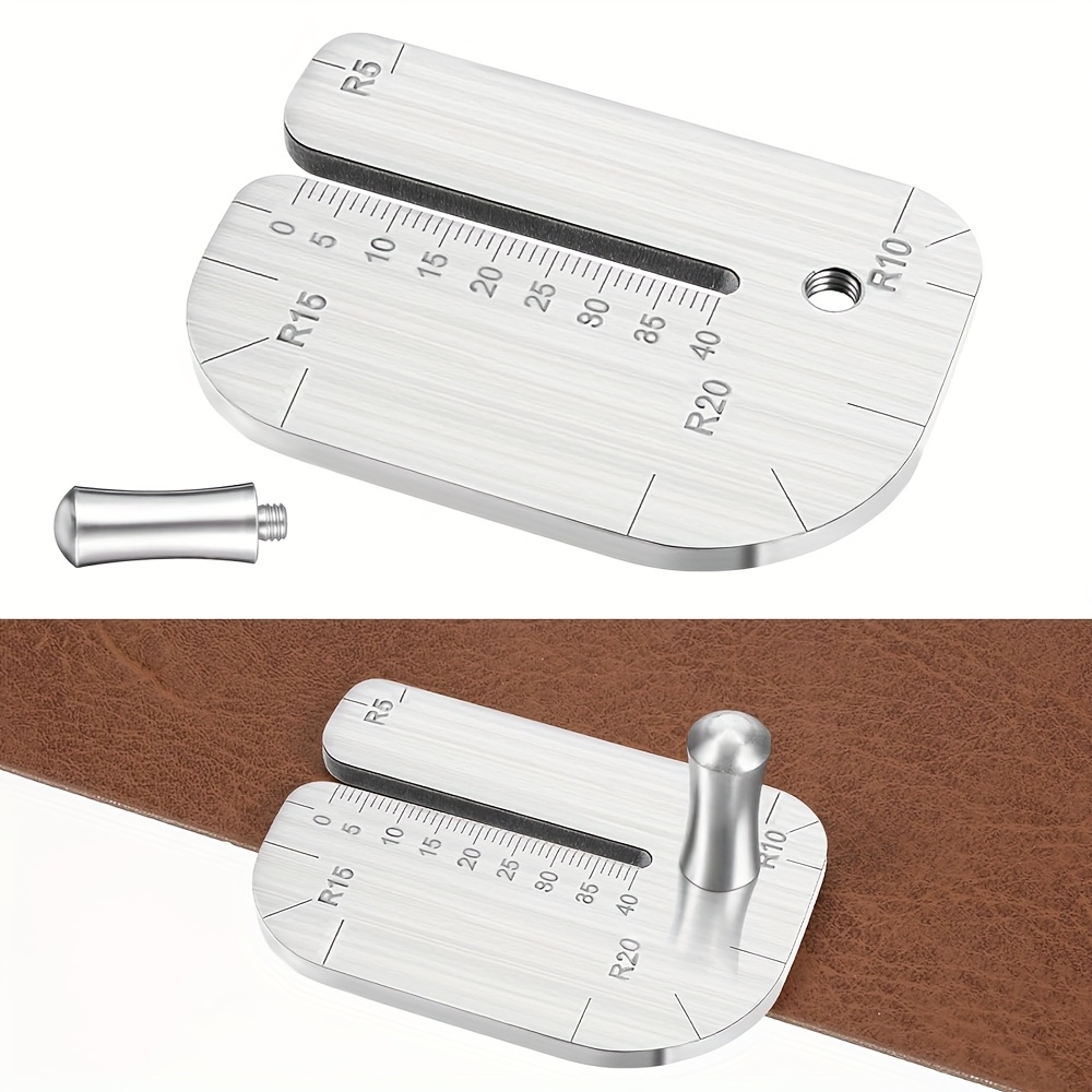 Woodworking Router Templates - Roestvrijstalen hoekradiusmal Verstelbare R5-R20 Ronde hoeksjabloon
