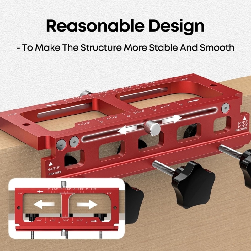 Woodworking Router Templates - 203F Deurscharniermallen Sjabloonfrees voor lengtes 2,5