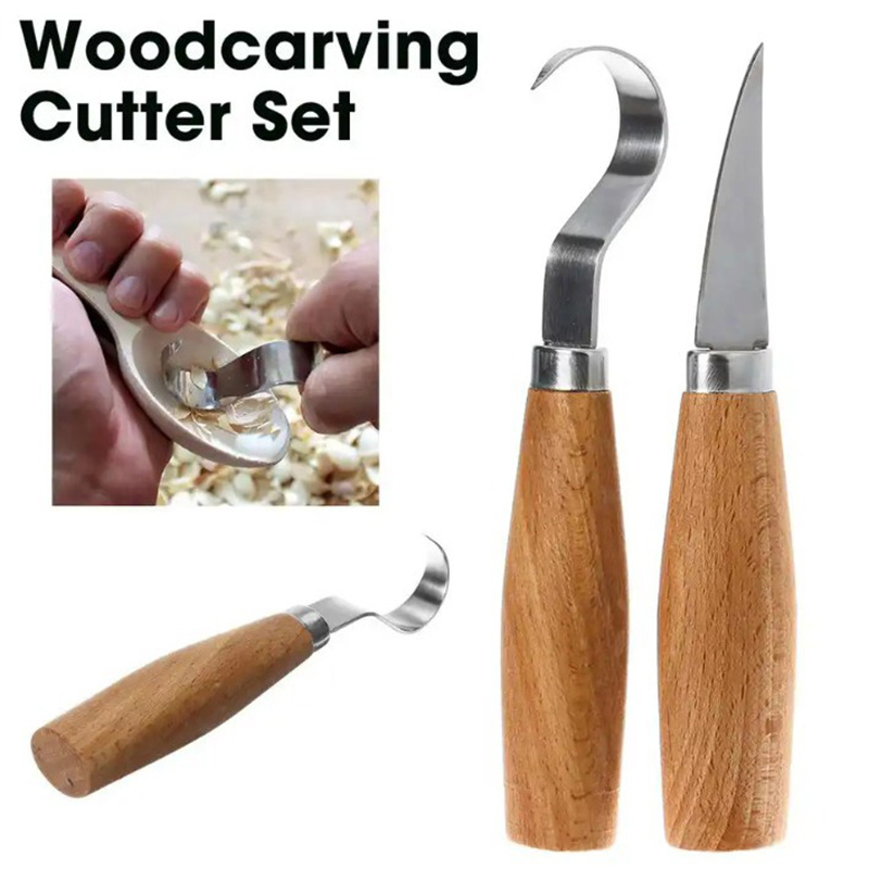 Woodworking Studio - Houtsnijmes Beitelhaakmes Snijgereedschap Ergonomische houtbewerkingslepel Duurzaam