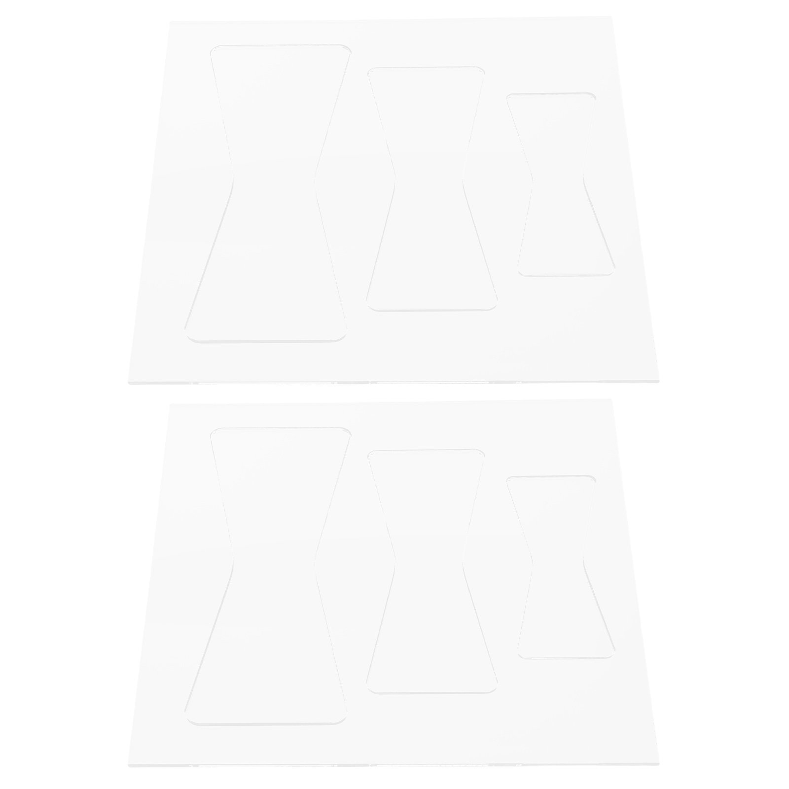 Woodworking Router Templates - 2 stuks acryl houtbewerking sjabloonset doorzichtige