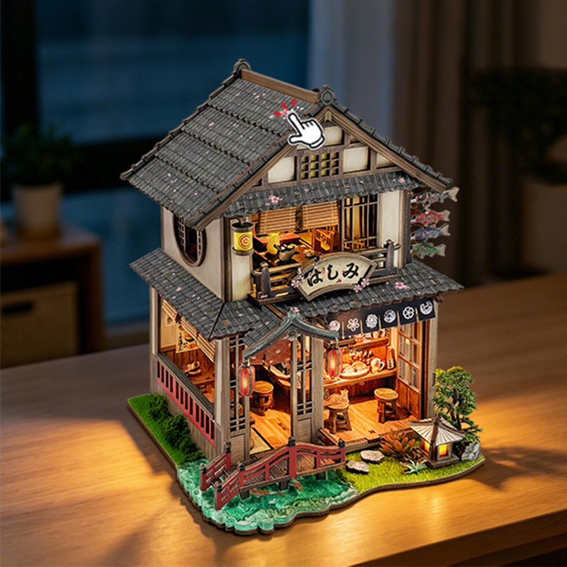 DIY houten Bridgeside Machiya  - Woodworking Kits For Kids recensie en prijs