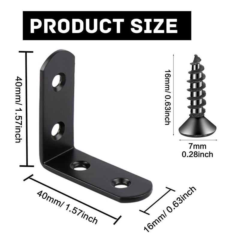 6-20 stuks zwarte hoekbeugel L - Woodworking Joints recensie en prijs