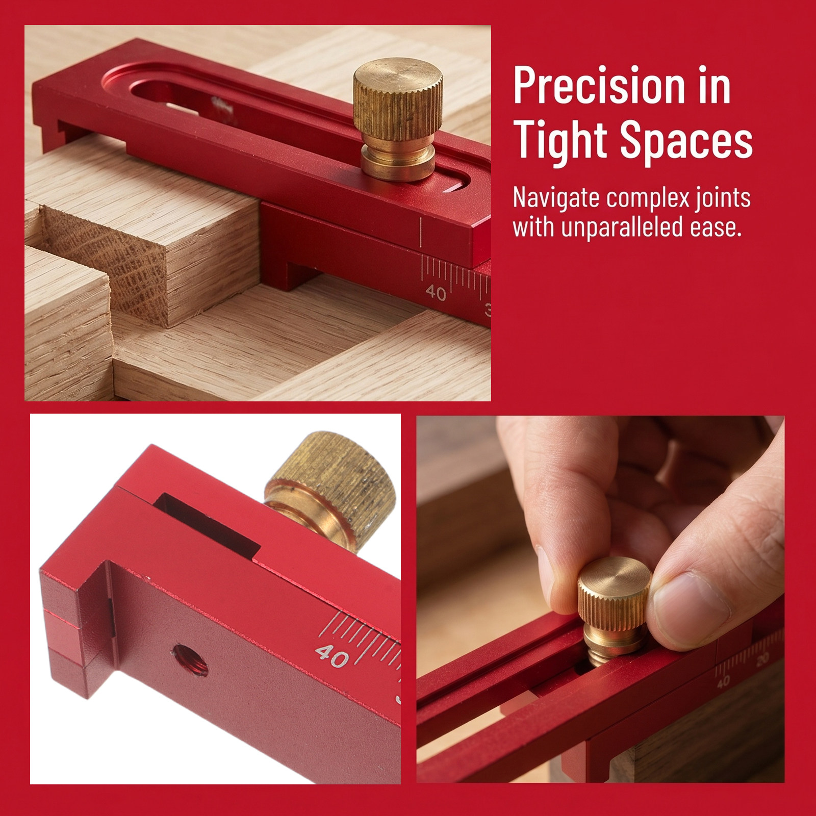 Houtbewerkingsmeetlat van alum - Woodworking Joints recensie en prijs