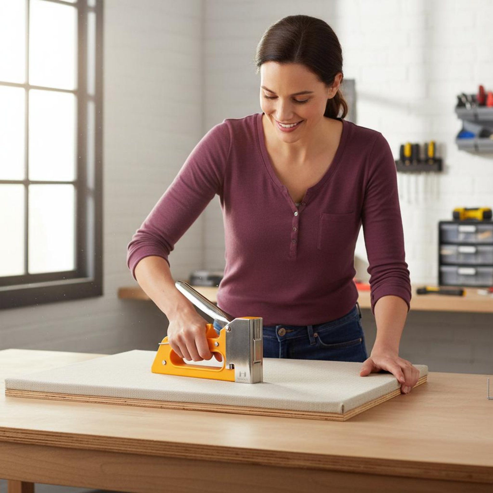 U-vormige nietmachine met gema - Woodworking Easy Projects recensie en prijs
