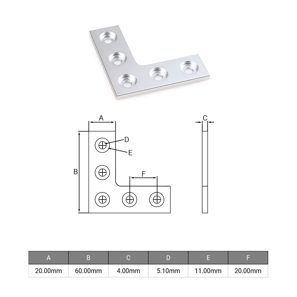 2 stks/partij L Type 5 Gaten 9 - Woodworking Joints recensie en prijs